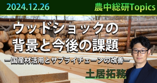 2024年12月26日「ウッドショックの背景と今後の課題 －国産材活用とサプライチェーンの改善－」